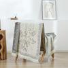 Ethnic Style Oversized Pure Cotton Jacquard Bath Towel with Tassels - Thickened Multi-layer Gauze.