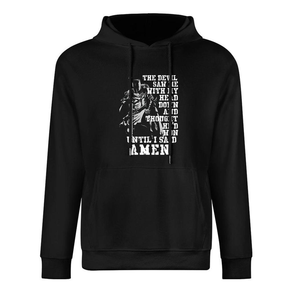 Soldier God Sketch Tee Devil Knight Templar Warrior Amen Army Men's T Shirt Men Black M