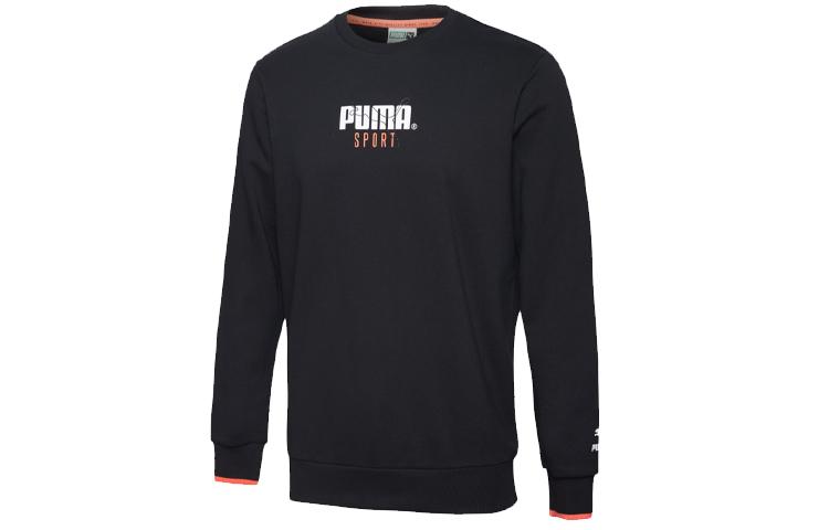 PUMA Sweatshirts Men s Black Crew Neck Moderate Regular 598134-01 S