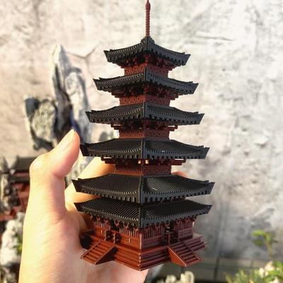 Miniature Five-Storied Pagoda Bonsai and Aquarium Decoration