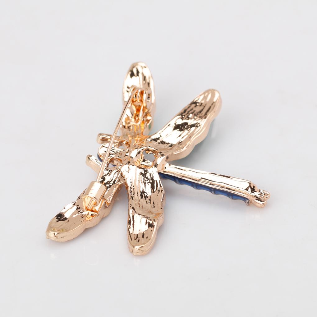 Women Rhinestones Clothes Brooch Insect Shaped Alloy Scarf Pin Girls Shirt Breastpin Corsage Badge