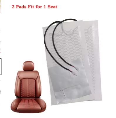 12V Carbon Fiber Car Seat Heater Kit Round Switch Cushion Set Universal Car Seat Heat Pads Winter Warmer Seat Covers