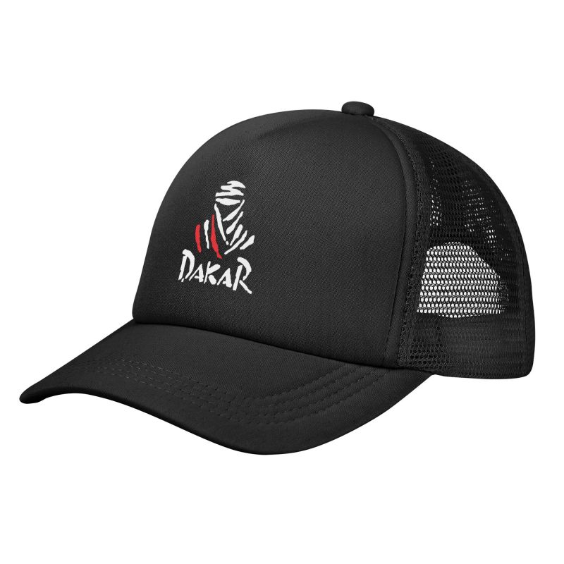 Cycling Dakar Rally Print Mesh Baseball Cap Men Women Solid Color Sun Caps Street Hip Hop Hat Outdoor Summer Sunshade Hat