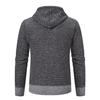 Men's Hooded Fleece-Lined Knitted Cardigan - Thick, Plus Size, Autumn/Winter 2023 Collection.