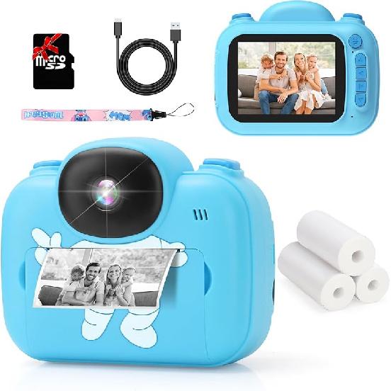 Kids Camera Instant Print, 3.5'' Kids Digital Camera Instant with 1080P HD Photos & Videos, Christmas Birthday Gifts for Girls Boys Age 3-12 (Pink)
