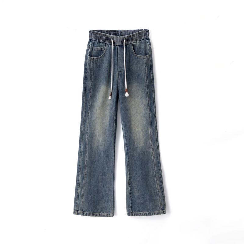 MARK FAIRWHALE Men s Winter Loose Micro-Flared Jeans 2XL