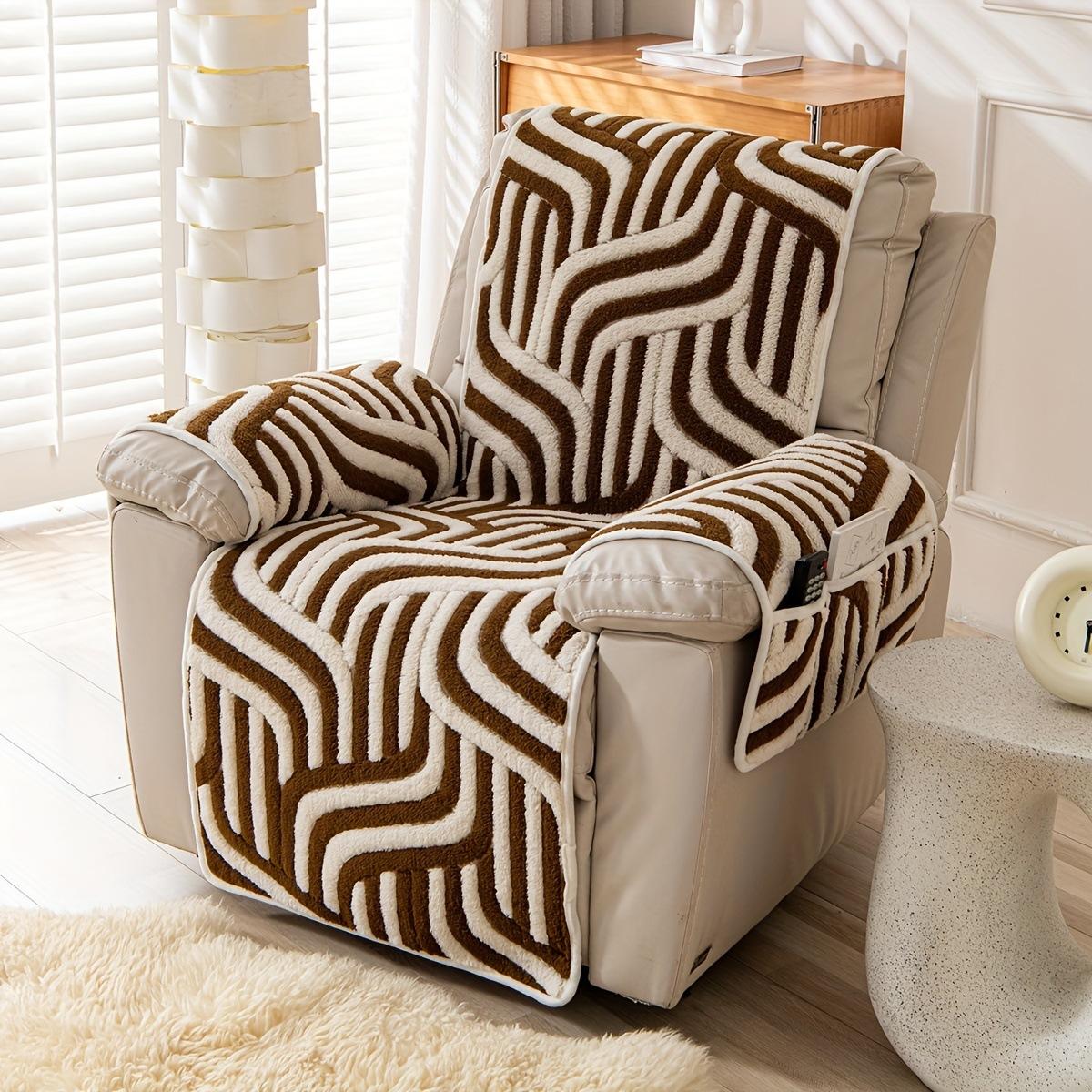 

1pc Sofa Cover Home Decoration Single Sofas Cushion Integrated Massage Chair Anti Slip Pad Dust Cat Scratch Prevention 55x190cm