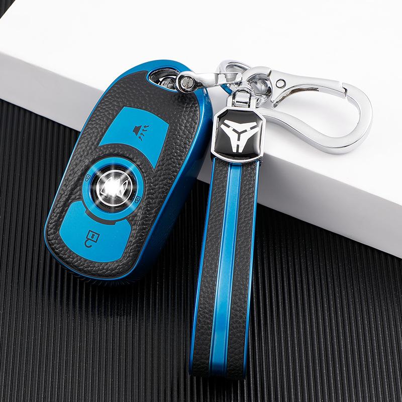 Leather Key Case for Buick Envision, New Regal 21, LaCrosse, GL6 Models - Unisex Design