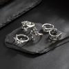 Exaggerated Personality Five-Pointed Star Ring Set for Men, Trendy High-End Hip-Hop Niche Rings for Men