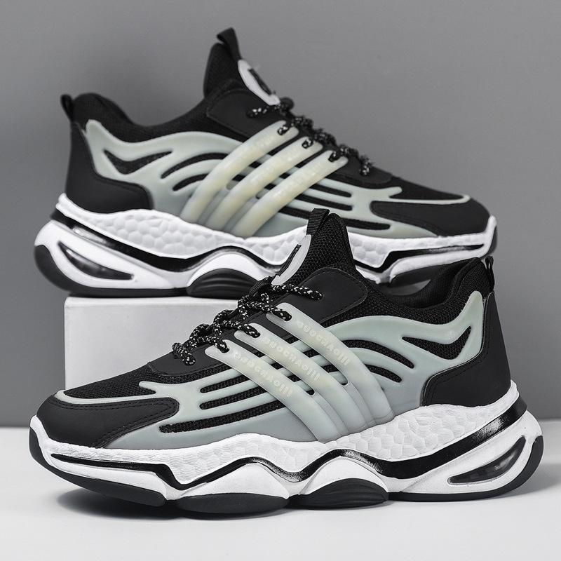 Pánská móda prodyšná sportovní obuv pro volný čas 2023 jaro a léto nové pánské boty síťovaný povrch prodyšné boty na platformě