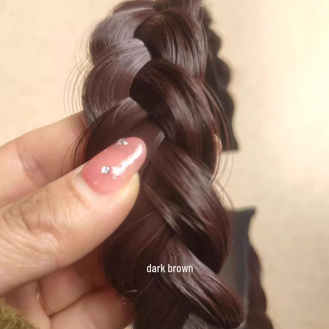 

Расширенная корейская косичка-ободок в стиле Мори-гёрл с воздушной челкой - Невидимая, Бесшовная, Высококачественная