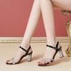 Fashion 2025 New Women Sandals Fashion New Pattern Open Toe Breathable Thick Sole Thick Heel High