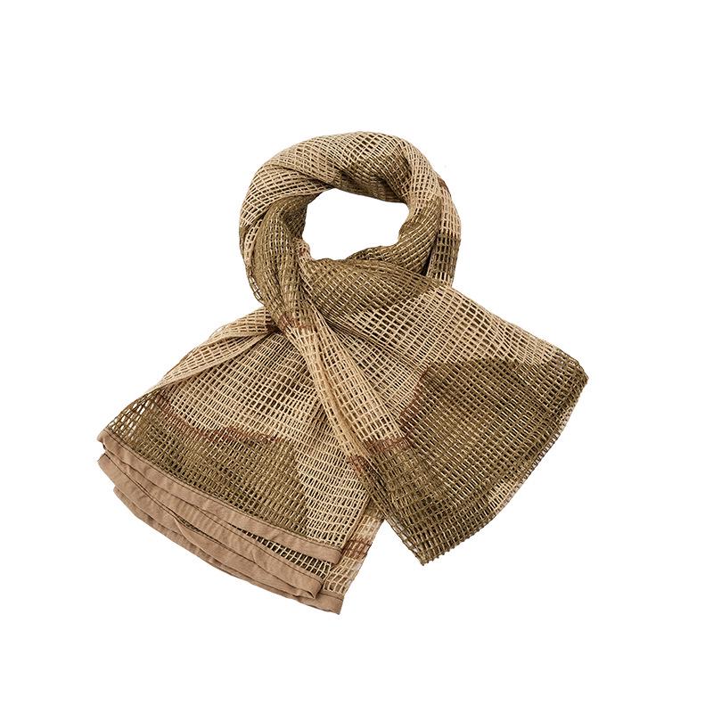 Jungle Camouflage Tactical Scarf: Breathable Concealment Net, Multi-purpose Desert Neck Gaiter & Face Veil Headscarf.