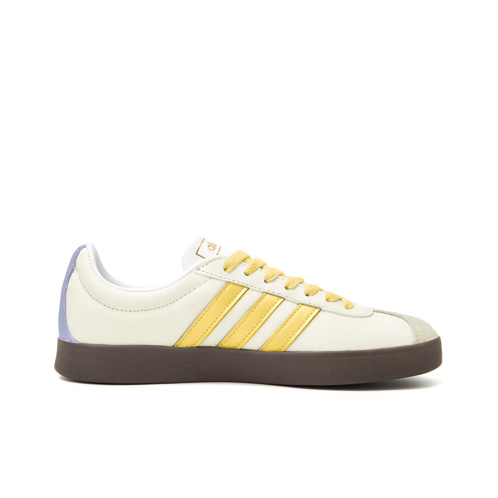 Adidas VL COURT 2.0 Slip Resistant Abrasion Resistant Low top Skateboard Shoes Unisex Yellow White ID6015(Team354-)
