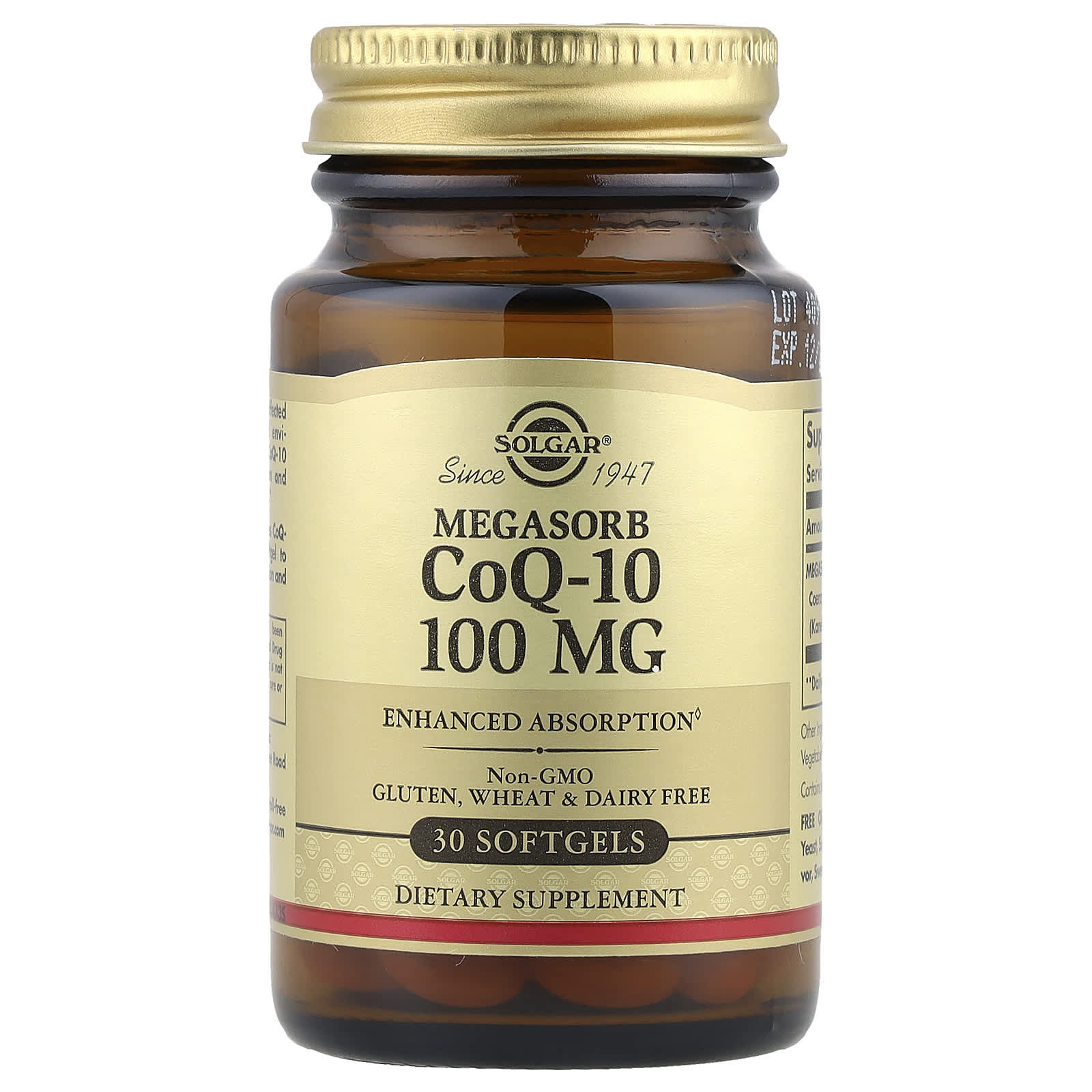 

Solgar, Megasorb CoQ-10, 100 мг, 30 м яких капсул