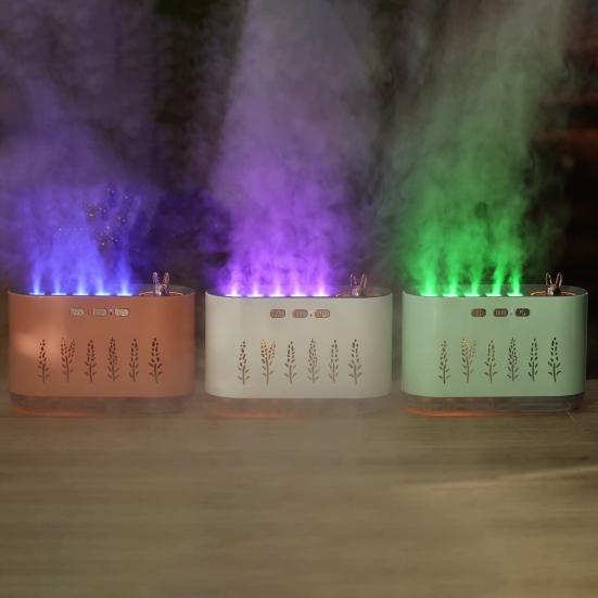 Luftbefeuchter mit Musik-Sync-RGB-Lichtern, großem Wassertank, USB-betriebenem Desktop-Aromatherapiegerät, ätherischer Öldiffusor