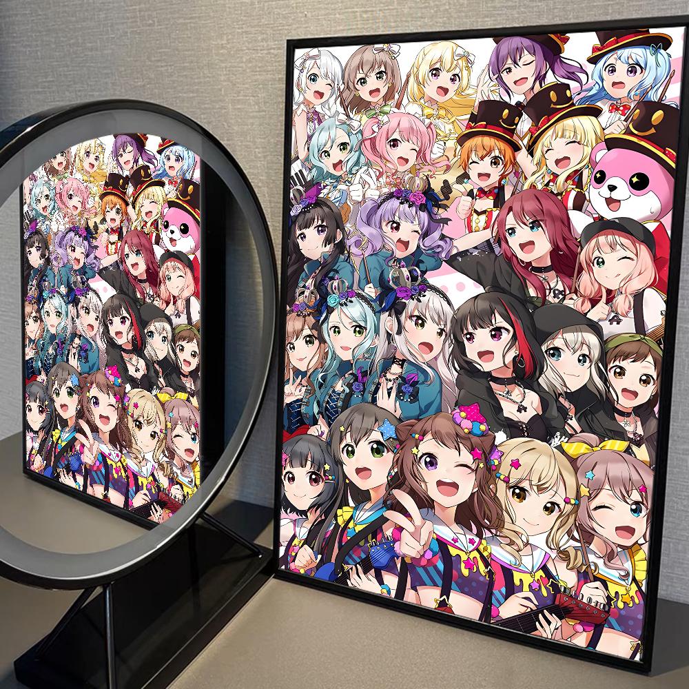 BanG Dream It's My GO Poster Anime Poster Klebrig HD Qualität Wandkunst Retro Poster für Zuhause Kawaii Zimmerdekoration