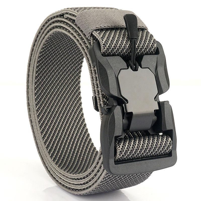 Tactical Belt Magnetic Buckle Quick Release Elastic Belt Casual Nylon Tooling Training Belt Men's Trousers Belt