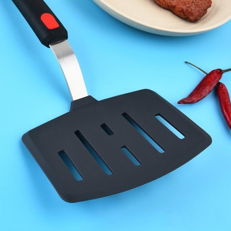 Multipurpose Nonstick Cooking Spatula Heat Resistant Silicone Turner for Eggs Vegetables and Meats Kitchen Utensils