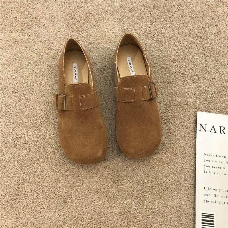Retro All-inclusive Birkenstocks Spring and Autumn Casual One-pedal Lazy Flat-soled Single Shoes Matte Birkenstocks Beanie Shoes