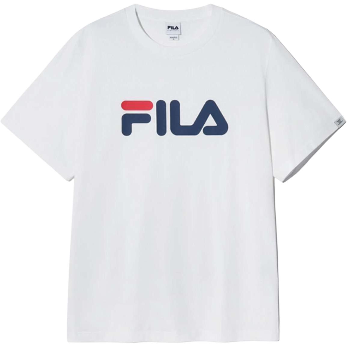FILA T Shirts Unisex Ecru Crew Neck Moderate FS2RSH2102X-OWH 85(XS)