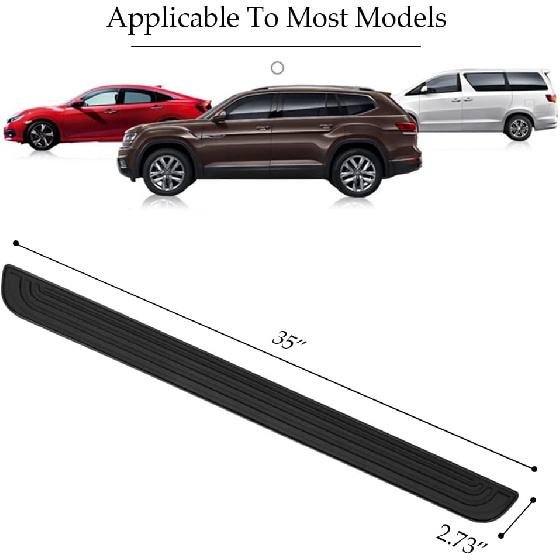 Car Rear Bumper Protector Guard, Universal Rubber Scratch Resistant Trunk Door Entry Guards Accessory Trim Cover, Scratch-Resistant Boot Sill