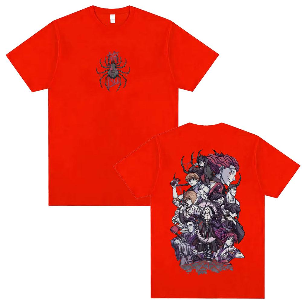 Anime Hunter X Hunter Phantom Troupe Spider Graphic Tshirt Men Women Casual Cotton Vintage Tshirt Man Fashion Oversized T Shirt