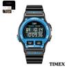 Ceas Digital TIMEX TW5M54400 Ironman cu 8 Lap-uri și Beamer, Curea din Rășină Negru-Albastru, Autentic Japonia