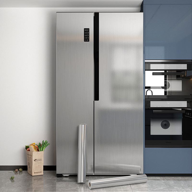 Cross-Border Imitation Metal Film Self-Adhesive Waterproof Wallpaper for Fridge, Elevator, and Countertop Renovation