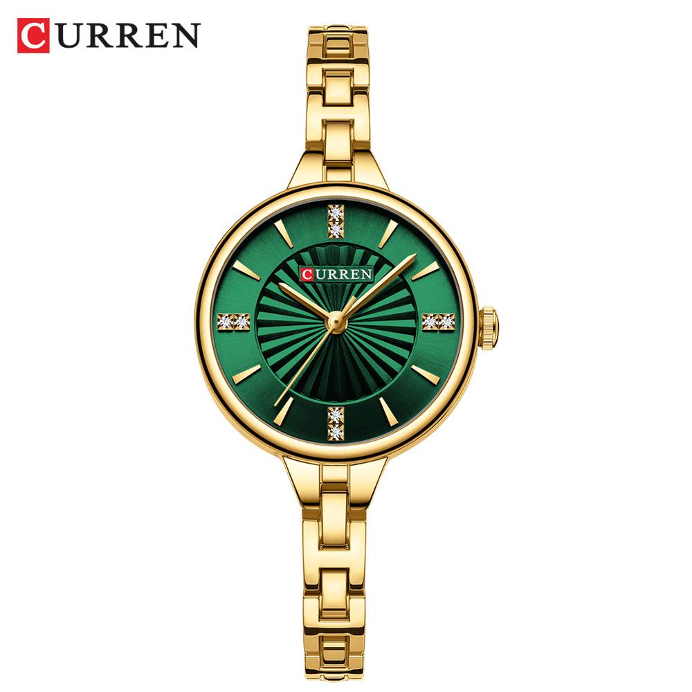 CURREN Fashion Women Watch Top Brand Luxury Ladies Girl Wristwatch Black Stainless Steel Bracelet Classic Female Clock Gift 9004