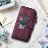 Fashion Beach Print Long Wallet Casual Portable Multi Slot Card Holder Daily Use Purse