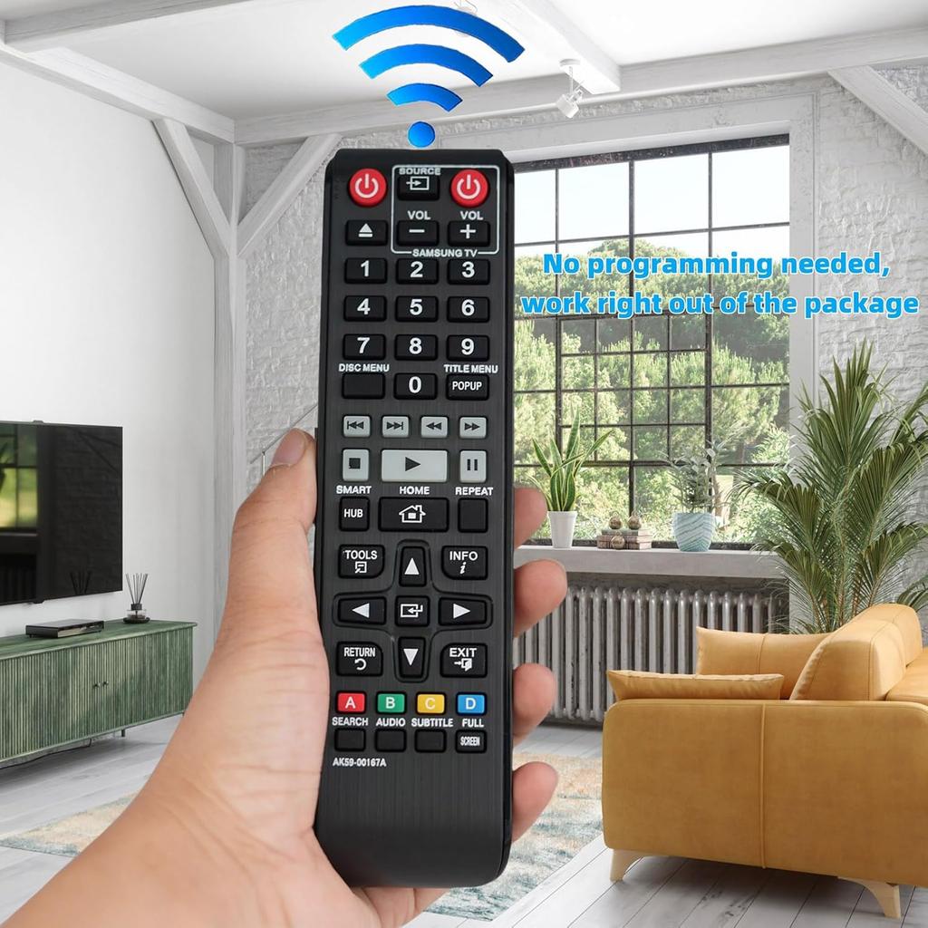 AK59-00167A For Samsung Blu-Ray DVD Player Remote Control Battery Powered Infrared Wireless Controller