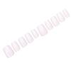 10 Pieces White Cats Eye Short Square Press On Nail Full Cover False Nail Acrylic Stick On Nail for Women Easy To Use
