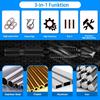 6pcs Set Cobalt Drill Bits and Taps | Combination Drill Bits, Taps, and Tap Heads Set with Countersink and Deburring Features, Metric Sizes M3 To M10