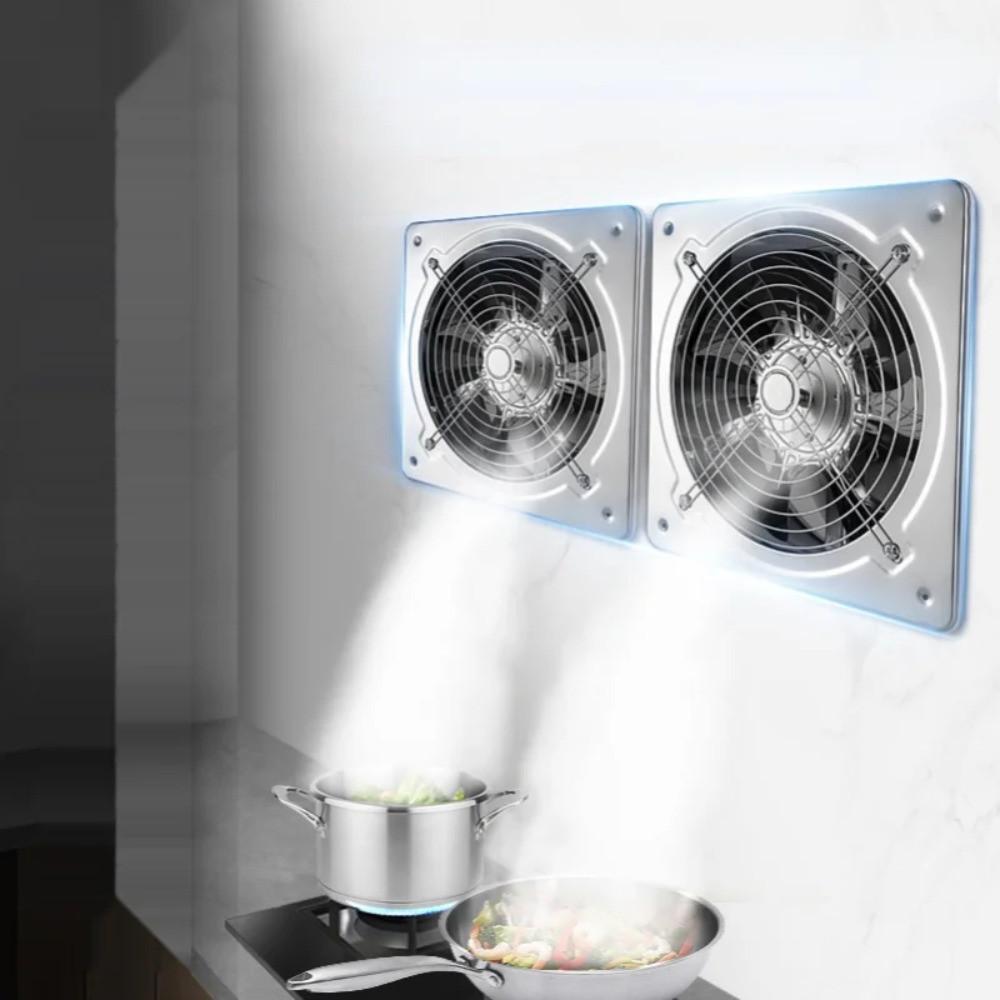 Ventilateur d'appoint 40 W pour salle de bain, toilettes, tuyau de ventilation, ventilateur d'extraction, fenêtre murale, ventilateur en acier inoxydable, échappement des fumées de cuisine, artefact