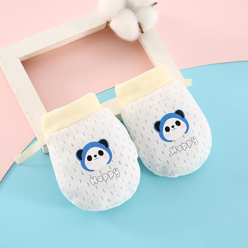 Breathable Baby Mesh Gloves: Thin, Cool, High-Elastic, Anti-Scratch, Lace-up, Adjustable
