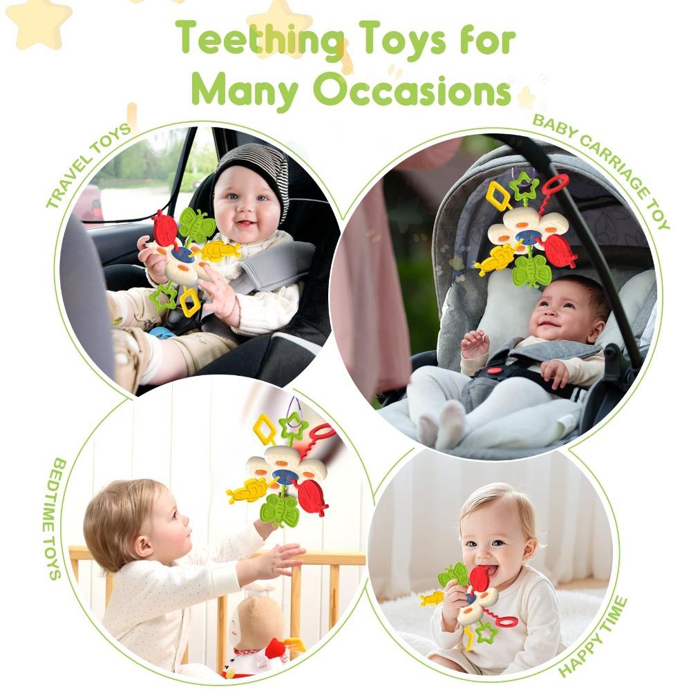 Early Education Newborn Chew Toys Soft Silicone Baby Travel Toys Baby Sensory Toys  For1-2 Year Old