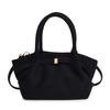 Niche design suede portable tote bag trendy retro wing bag pleated large capacity underarm shoulder bag
