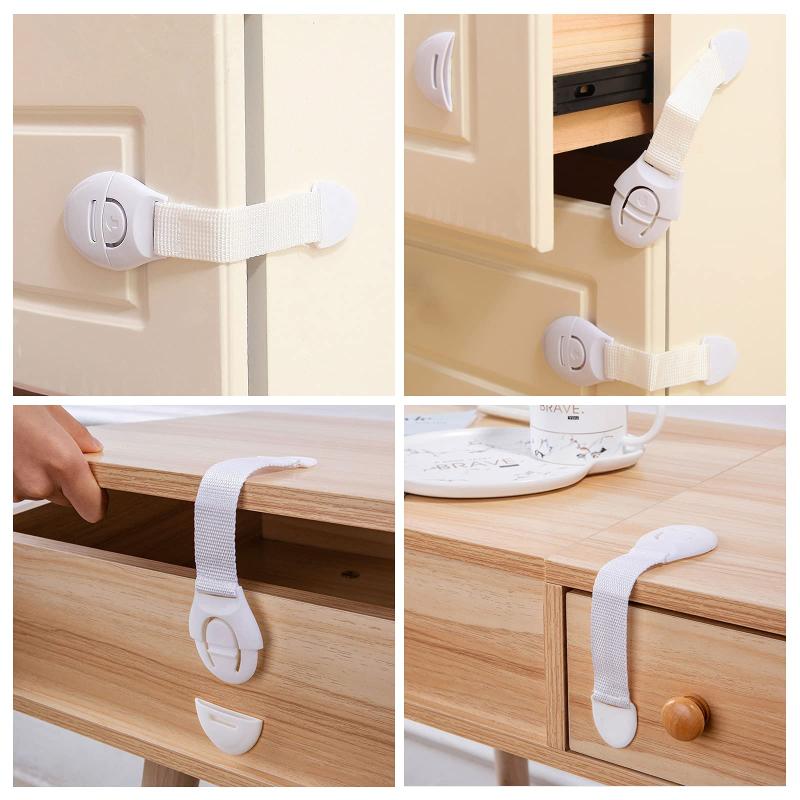 5/10PCS Child Safety Cabinet Lock Baby Security Protection Drawer Door Cabinet Lock Plastic Protection Kids Safety Door Lock