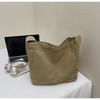 Large Capacity Canvas Bag Women's 2025 New Casual Fashion Commuter Tote Bag Simple Fashion Shoulder Messenger Bag