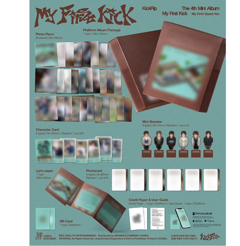 [Vorbestellung] KICKFLIP – 4. Mini-Album My First Kick (Meine erste Quest Version) Plattform-Album K-POP