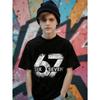 New Children Funny Six Seven Meme Print T-Shirt for Men Novelty Kids Tees Crew Neck Short Sleeve T-Shirt Loose Casual Clothing