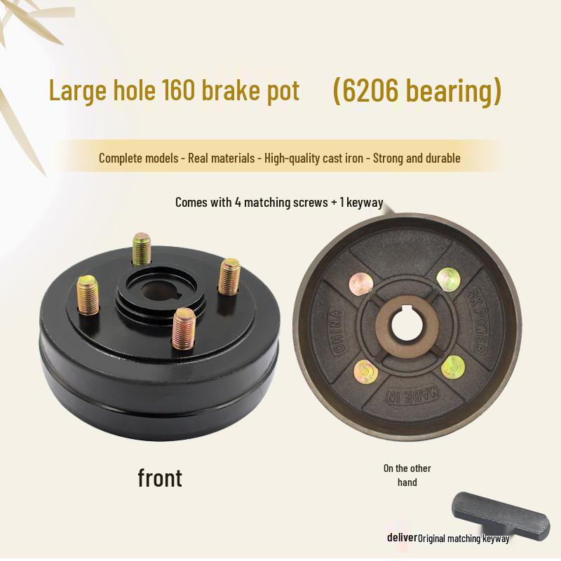 Electric Tricycle Rear Axle Cast Iron Disc Brake Hub (130/160/180 Mm)