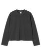 Noming Loose Fit Cropped Easy Long Sleeve - Charcoal