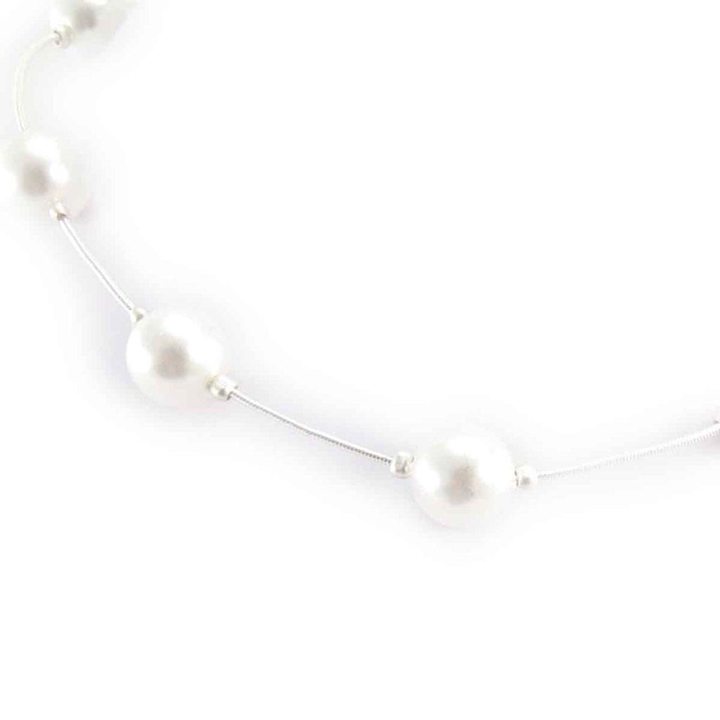 Les Trésors De Lily [J8460] - White 'Sissi' Necklace