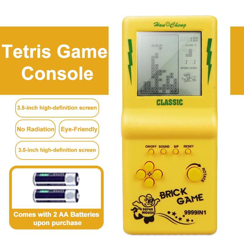 Retro Tetris Handheld Game Console with Large Screen for Kids - Retro 80s/90s Classic Electronic Toy