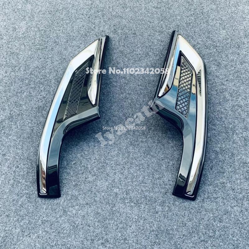 For Nissan SERENA C28  2024 ABS chrome Front bumper air intake spoiler decorative frame front fog light lamp cover sticker