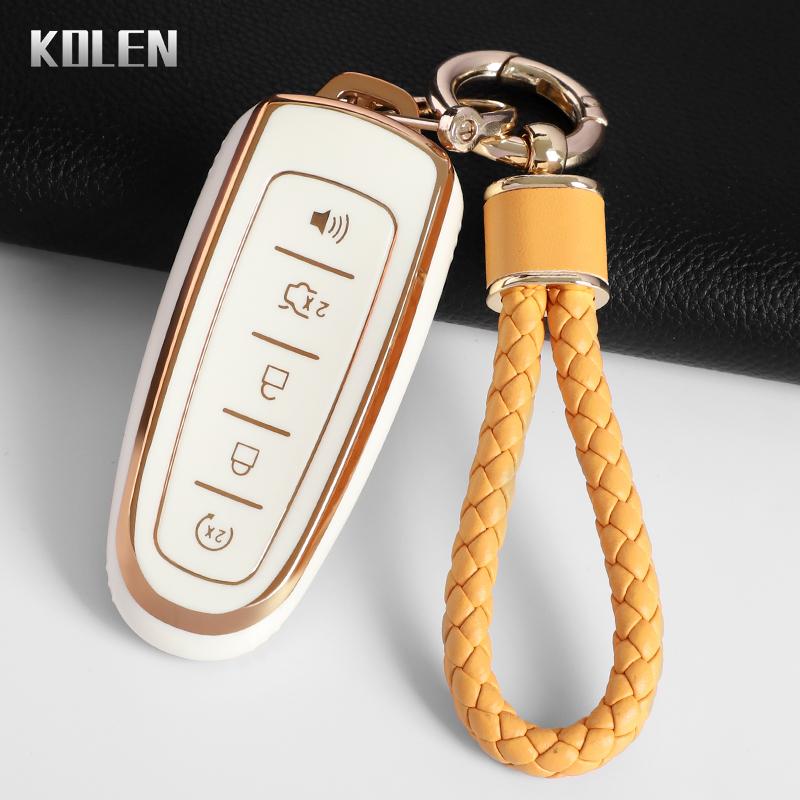 

Tpu Car Key Case Cover Shell Fob For Ford Focus Edge Explorer Expedition C-Max Escape Flex Key Protection Accessories Keychain
