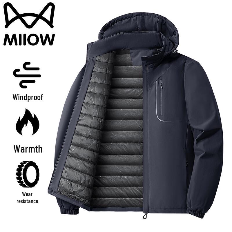 MiiOW Men's Winter Windproof Padded Outdoor Jacket