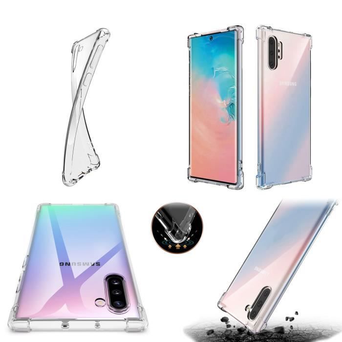 Coque Antichocs - Samsung - Galaxy Note 10 - Silicone gel - Transparent - Angles renforcés